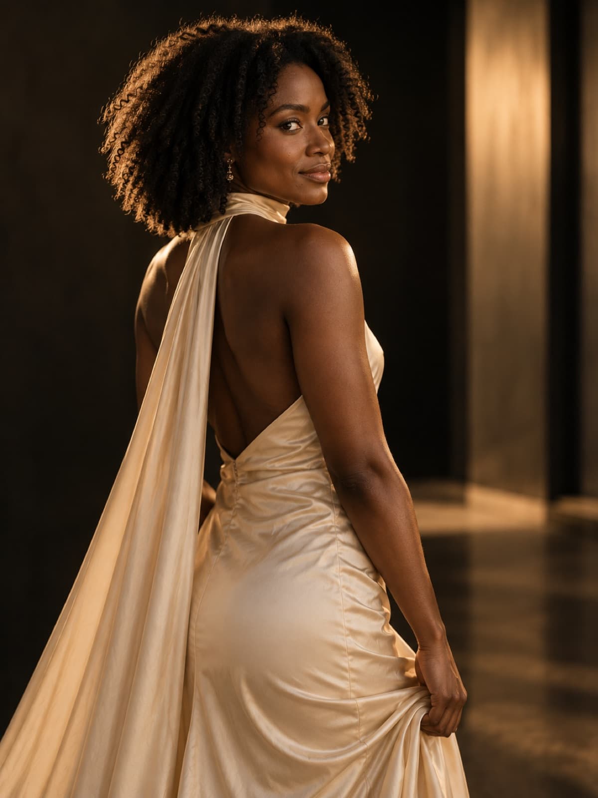 A portrait in warm golden light